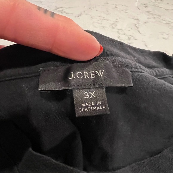 J. Crew 3X Black Tiered Dress Short‎ Sleeve Re-Imagined T-Shirt Style - Picture 2 of 8